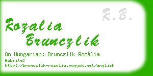 rozalia brunczlik business card